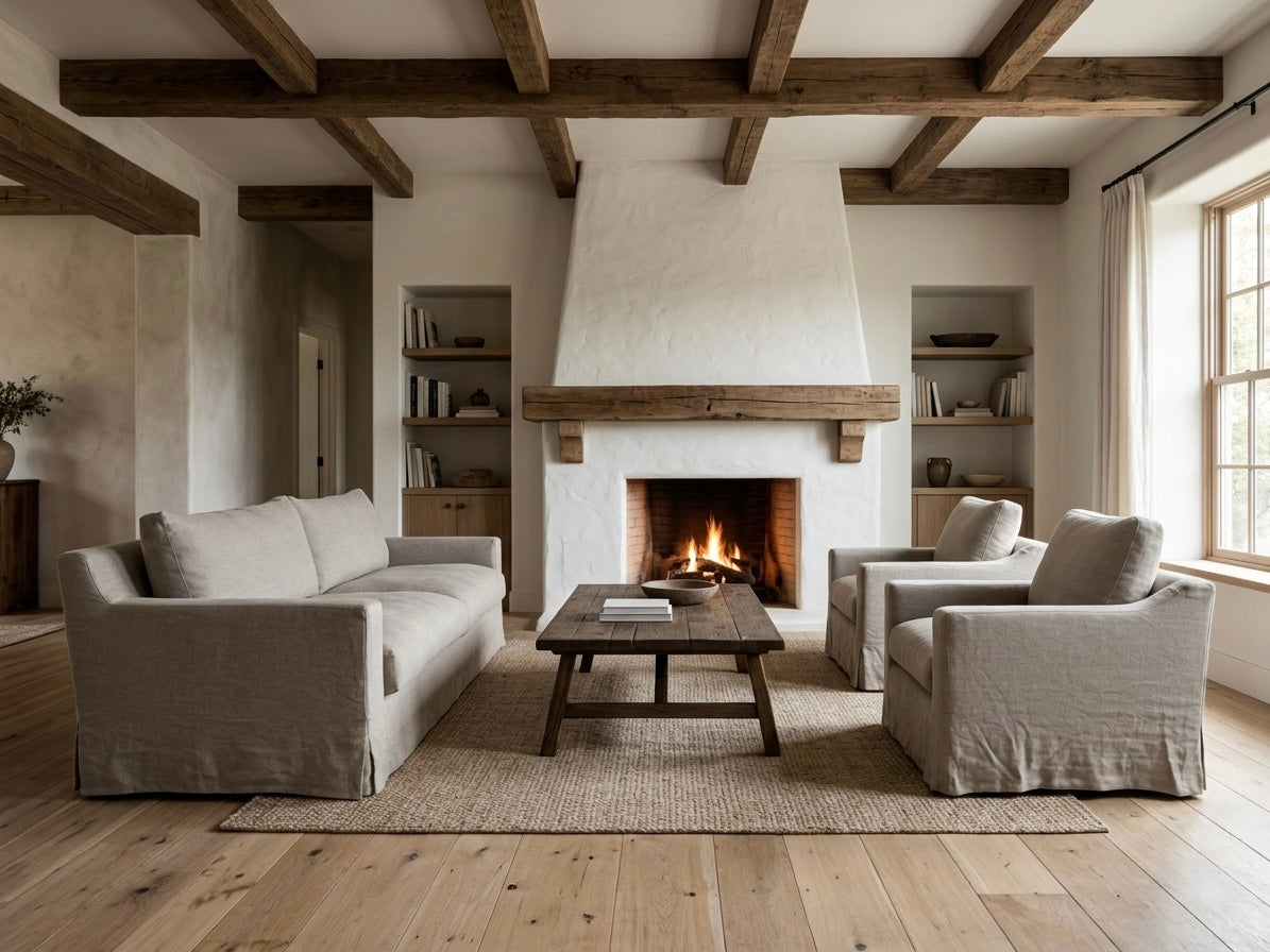Cannes 100% Linen Slipcover Sofa
