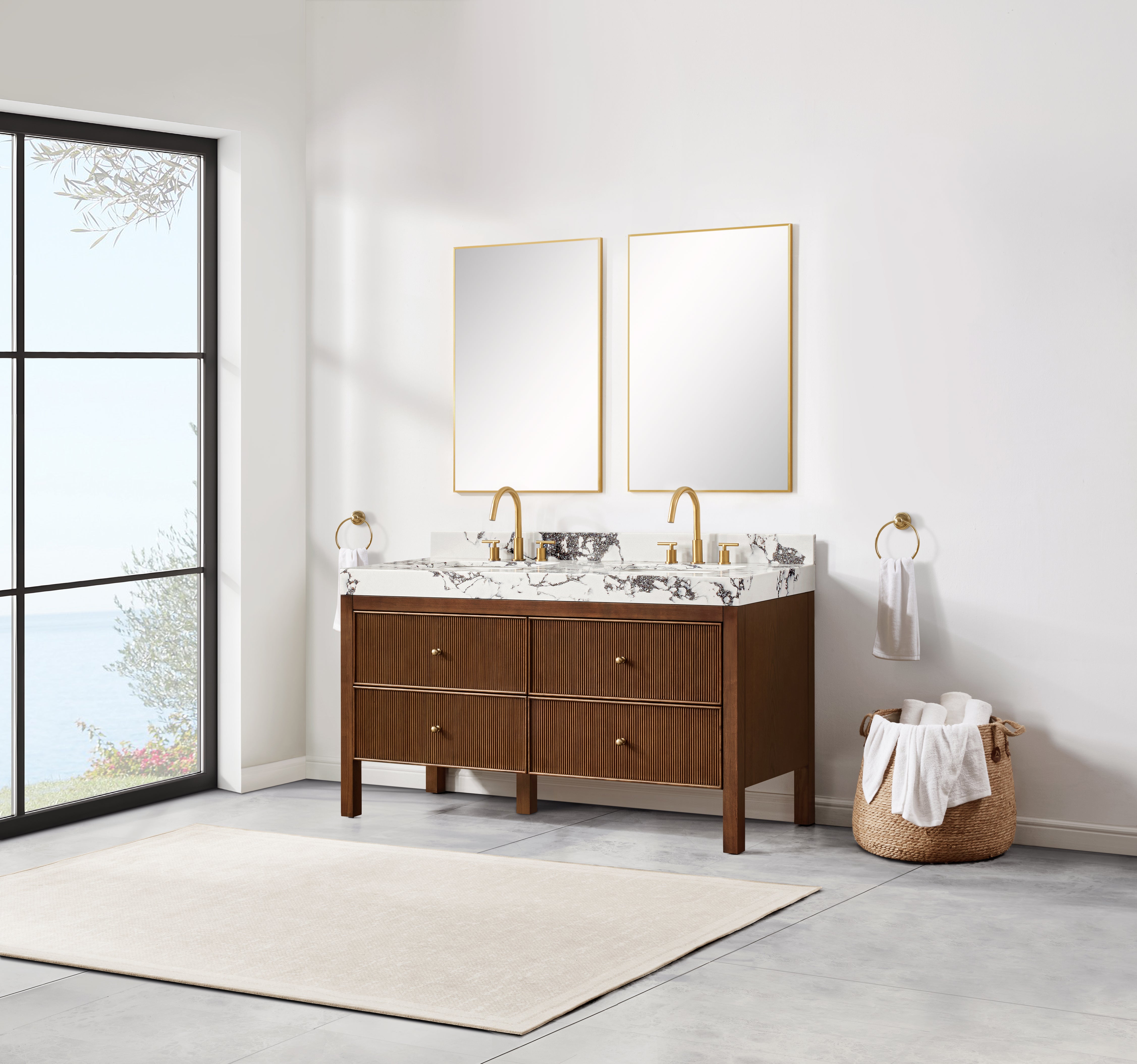 Kimberly Fluted Bathroom Vanity