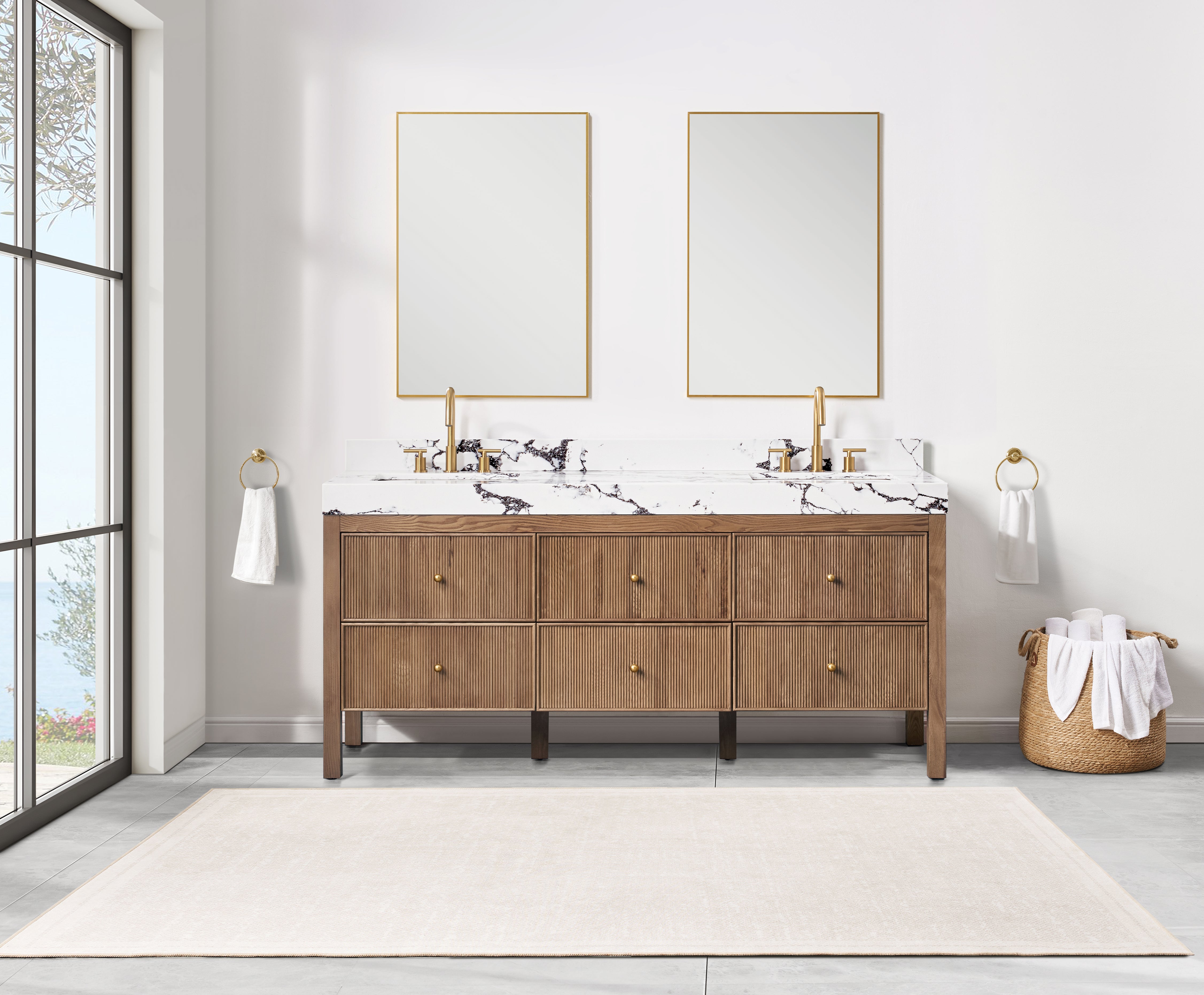 Kimberly Fluted Bathroom Vanity