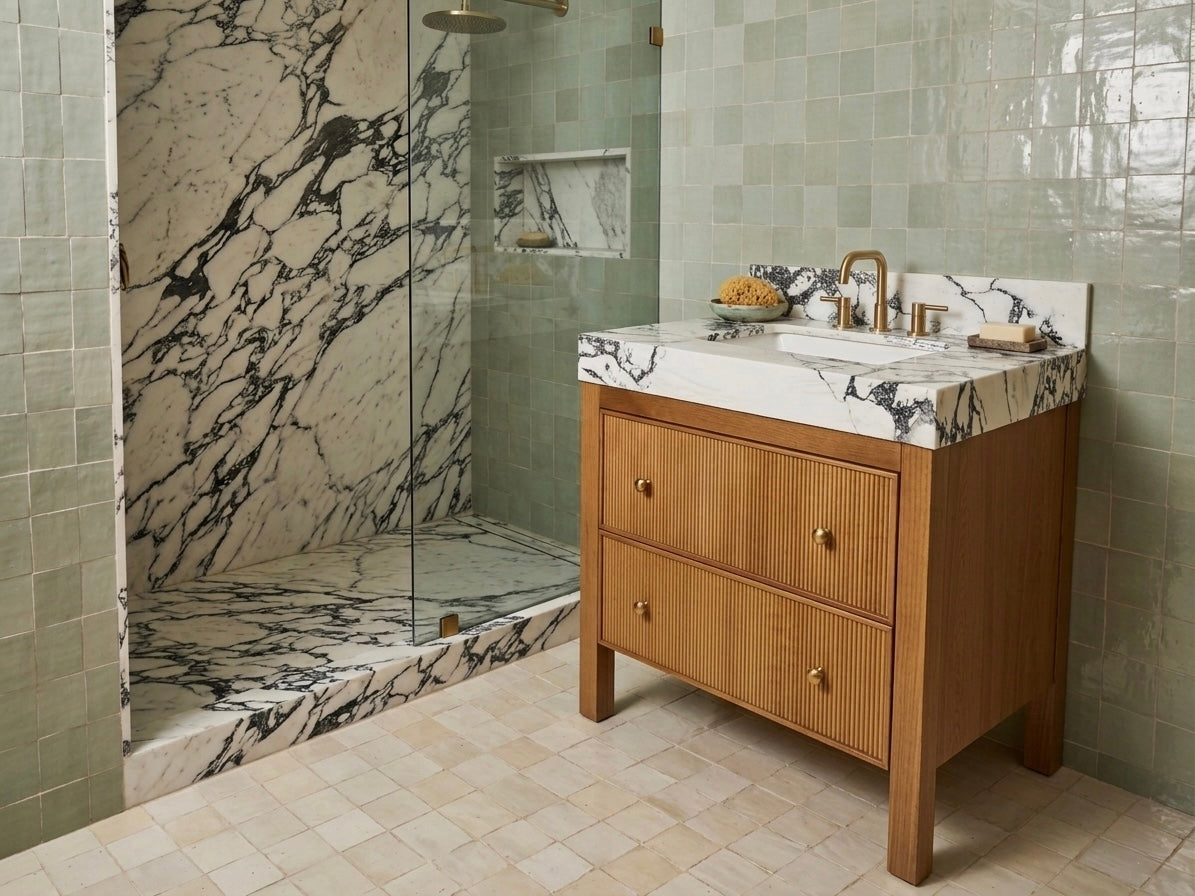 Kimberly Fluted Bathroom Vanity