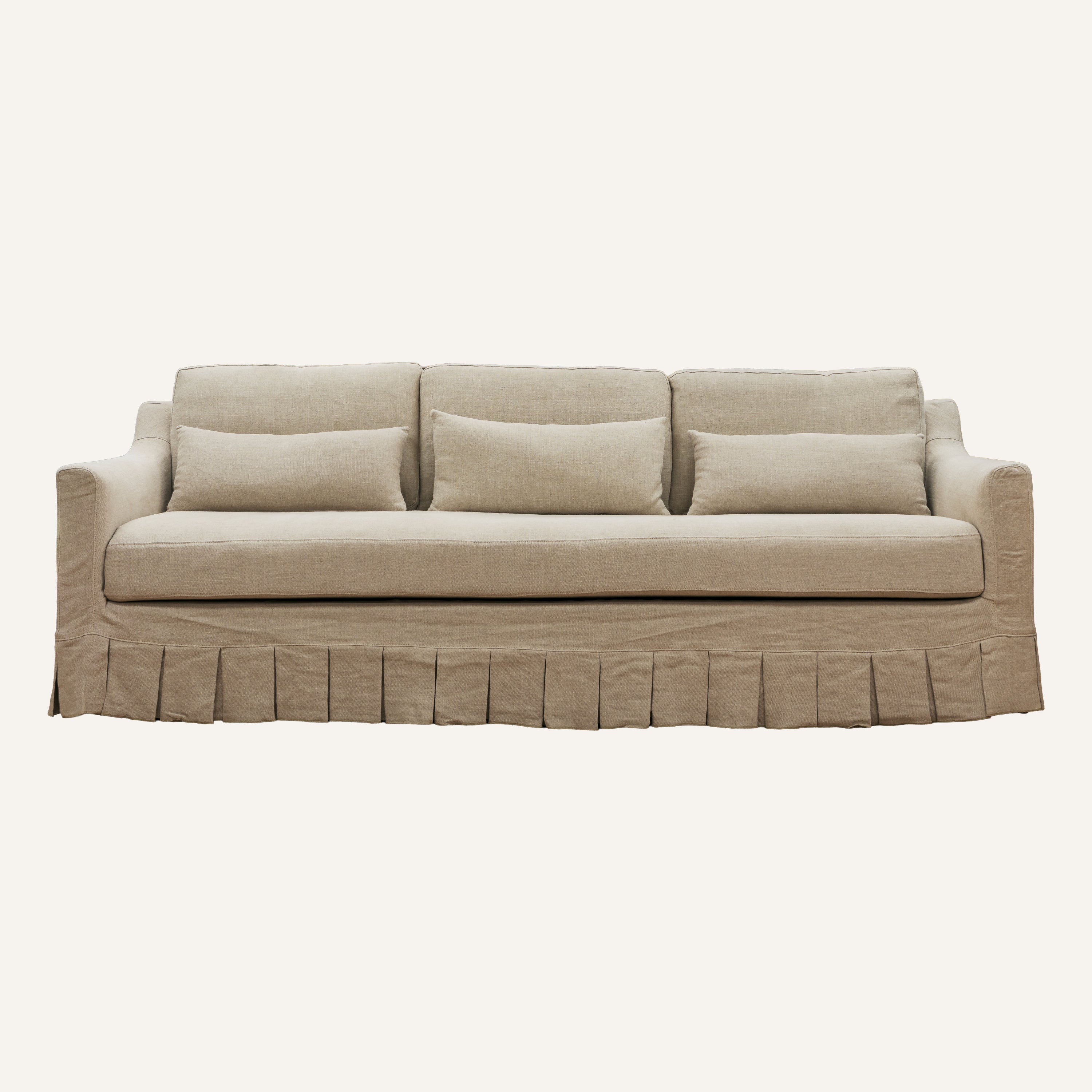 Chloe Linen Pleated Sofa