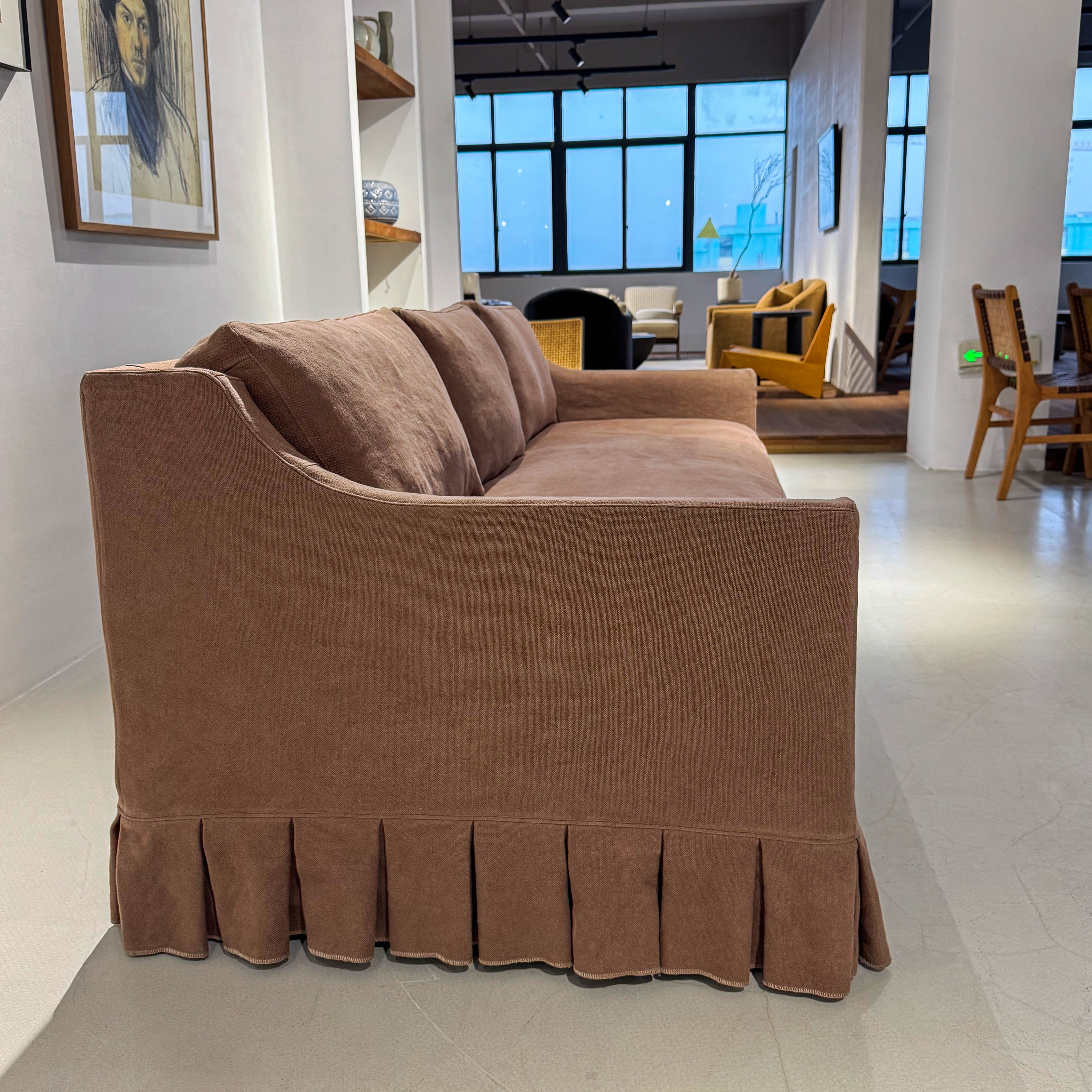 Chloe Linen Pleated Sofa