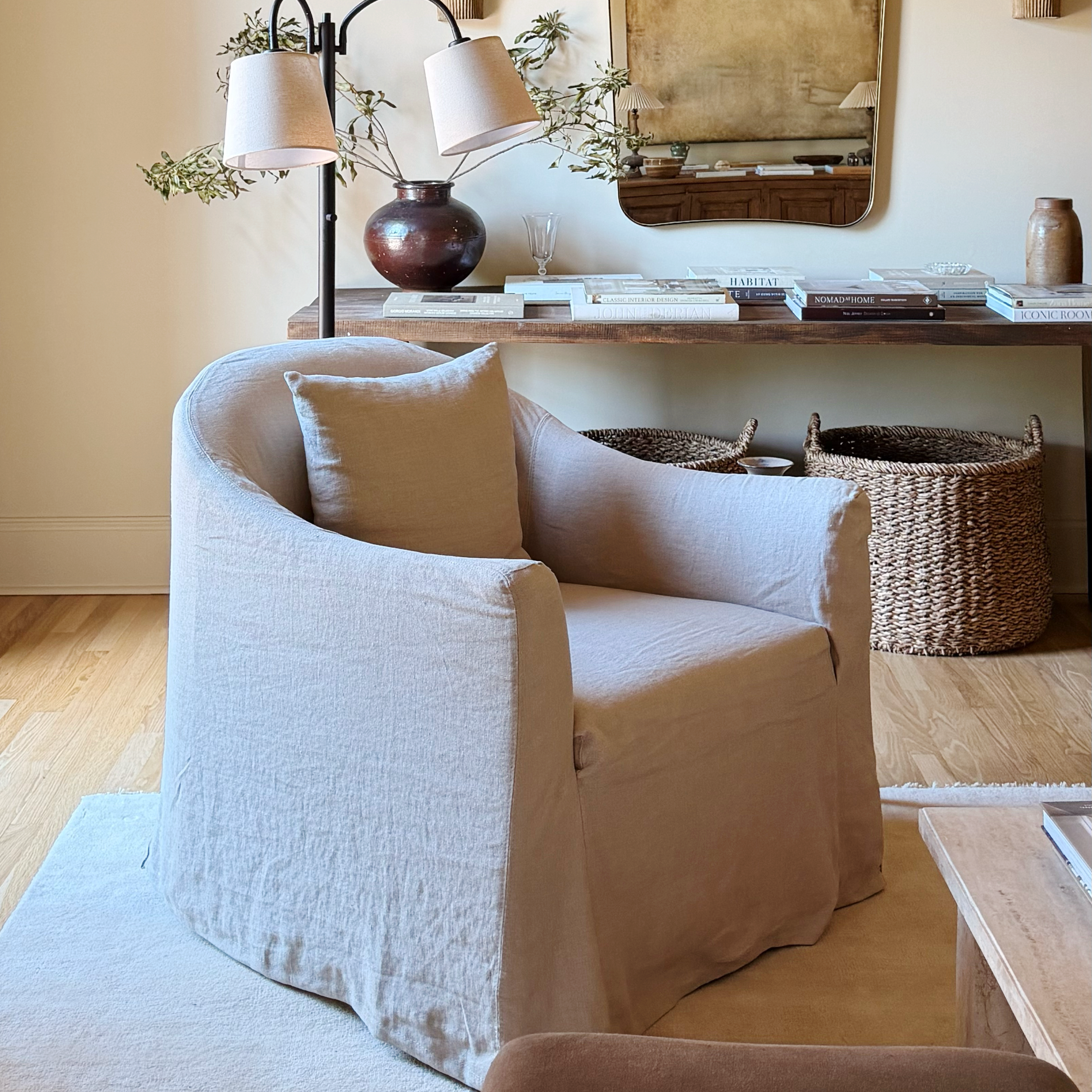 Lola Linen Slipcover Chair
