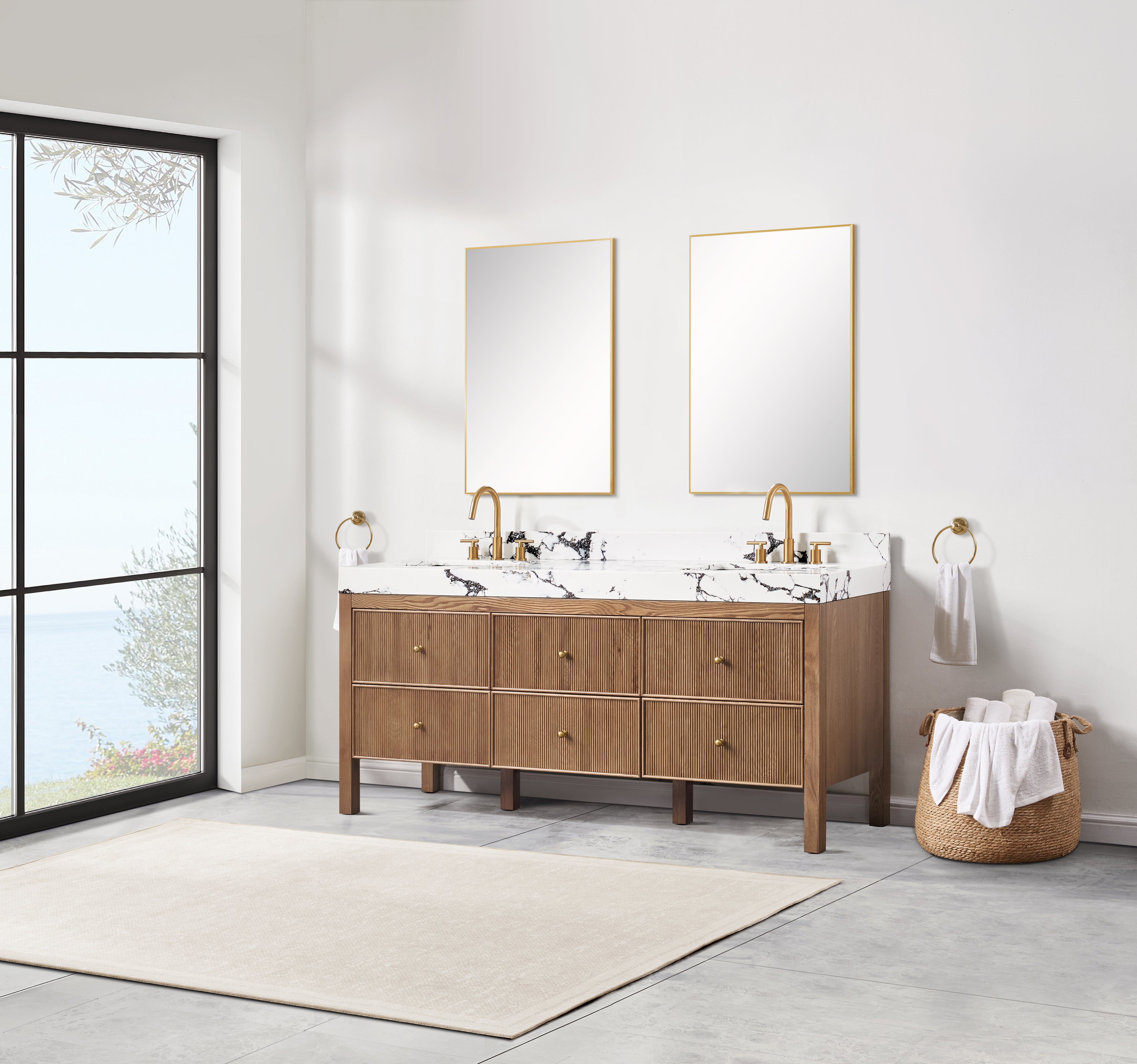 Kimberly Fluted Bathroom Vanity