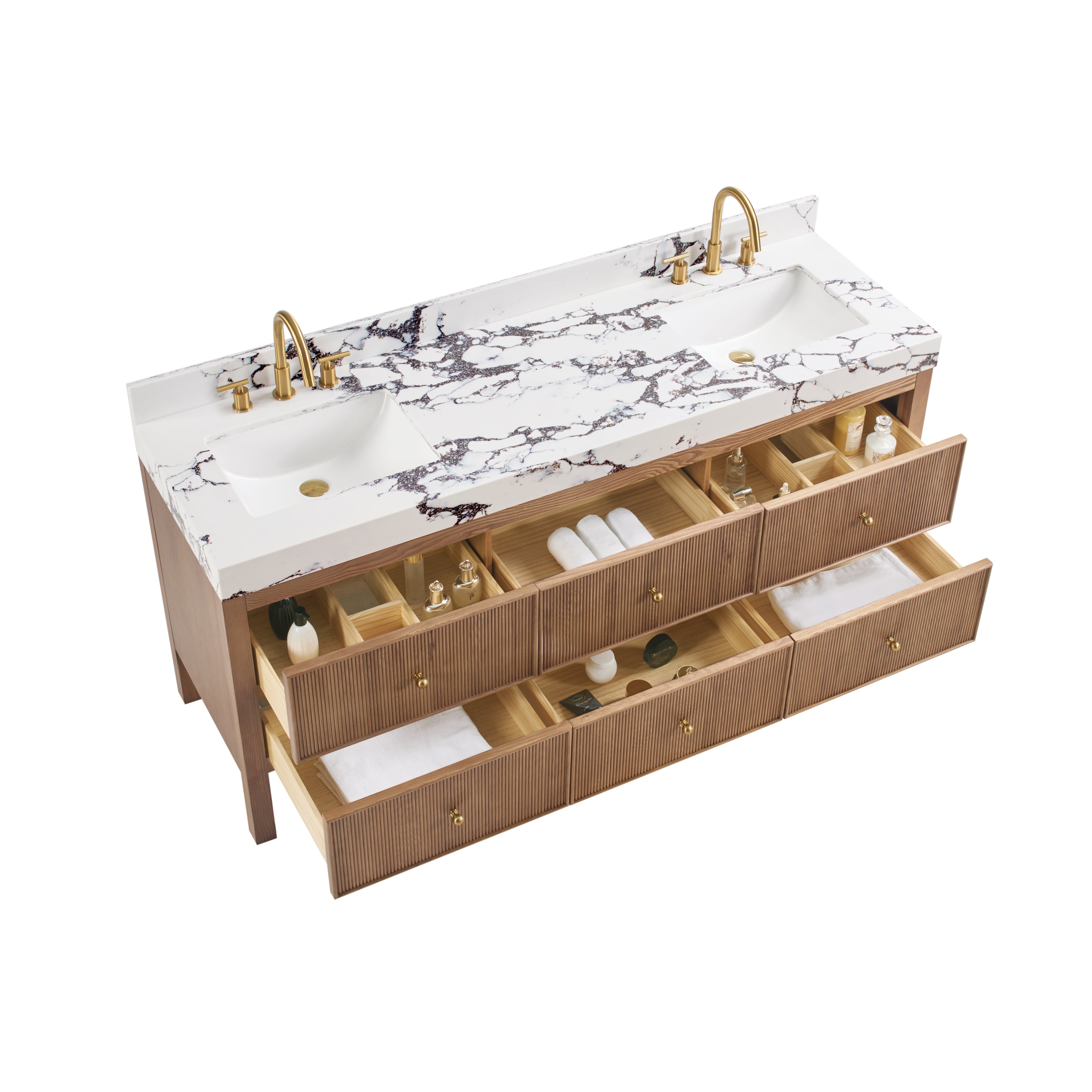 Kimberly Fluted Bathroom Vanity