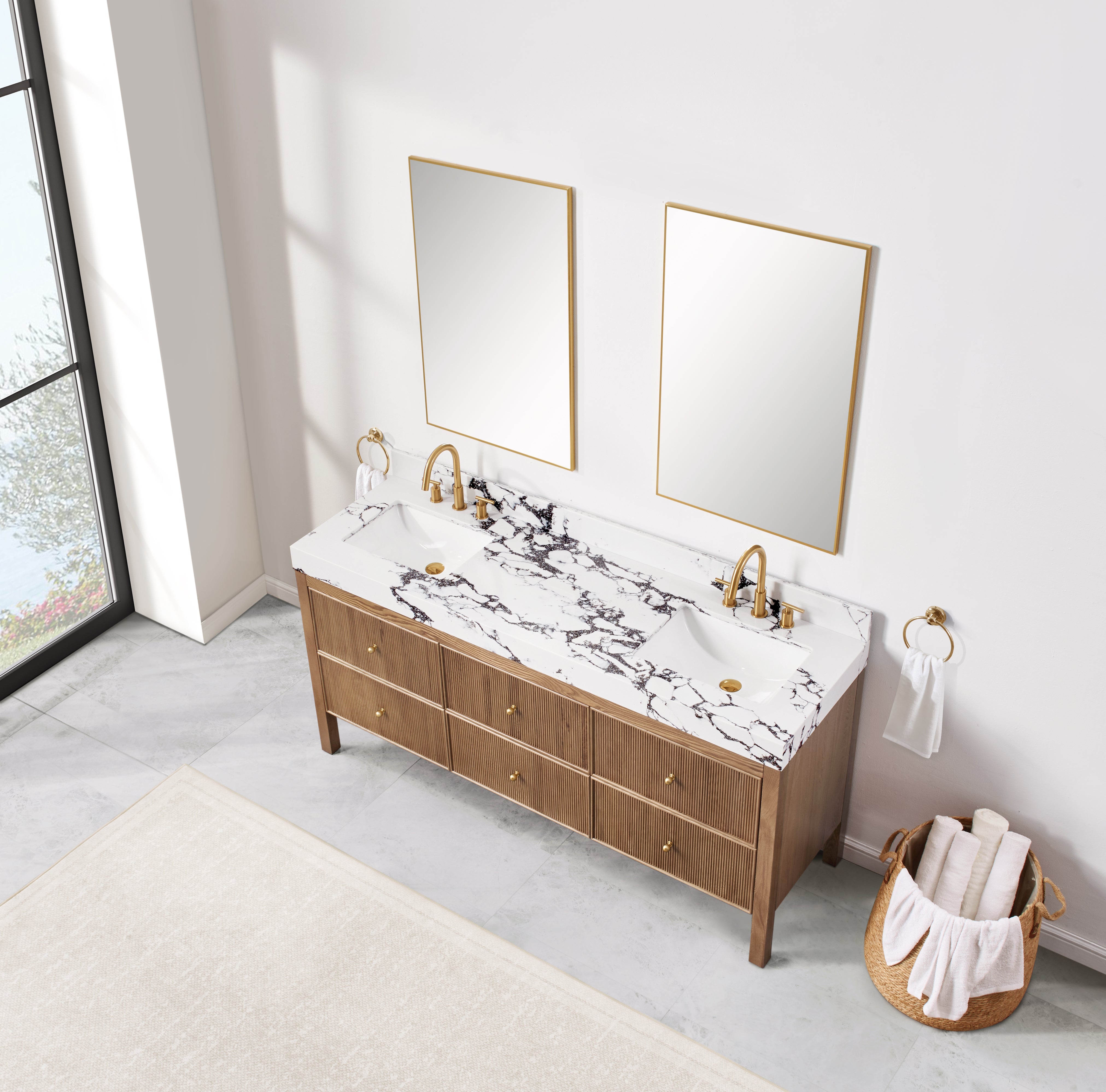 Kimberly Fluted Bathroom Vanity