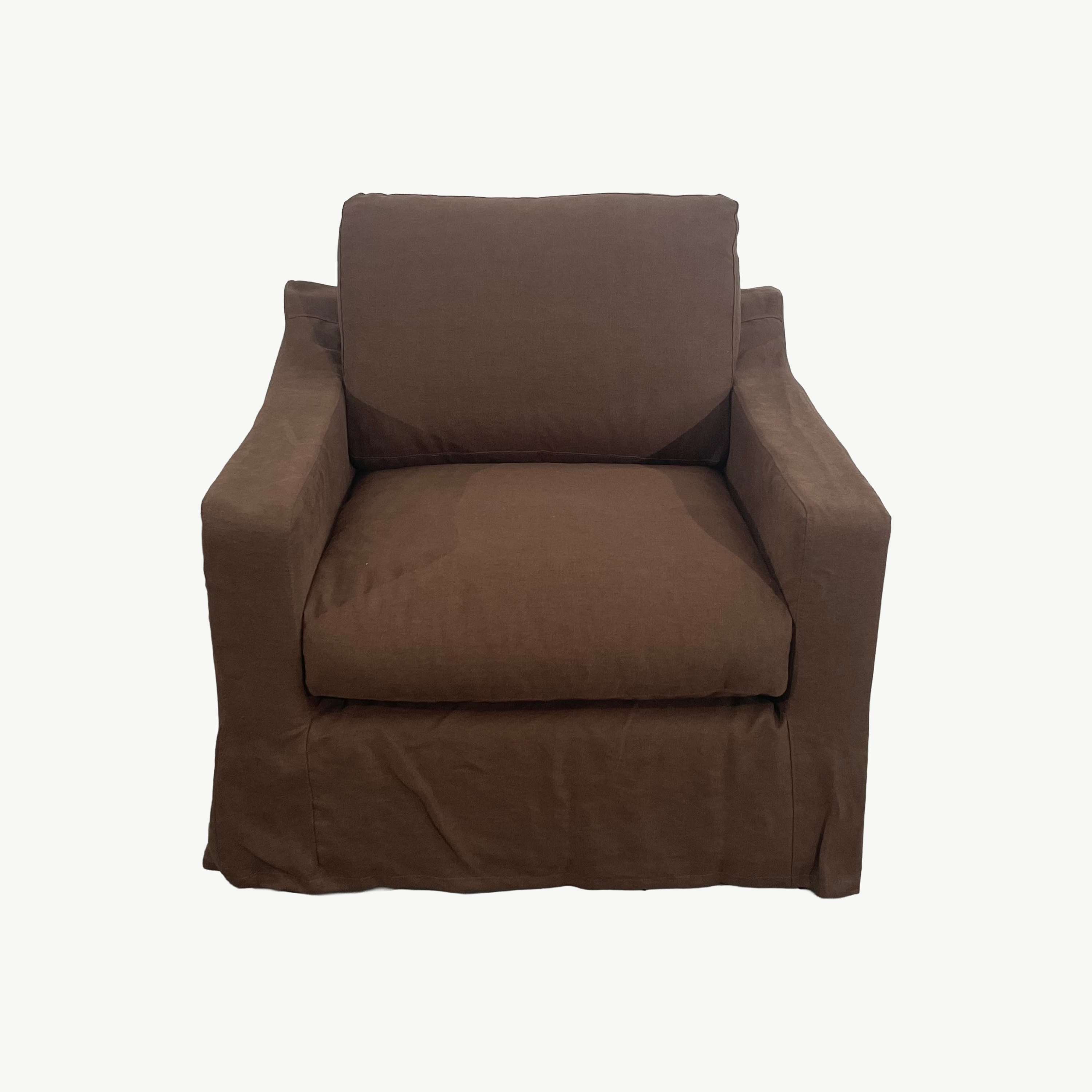 Cannes 100% Linen Slipcover Chair
