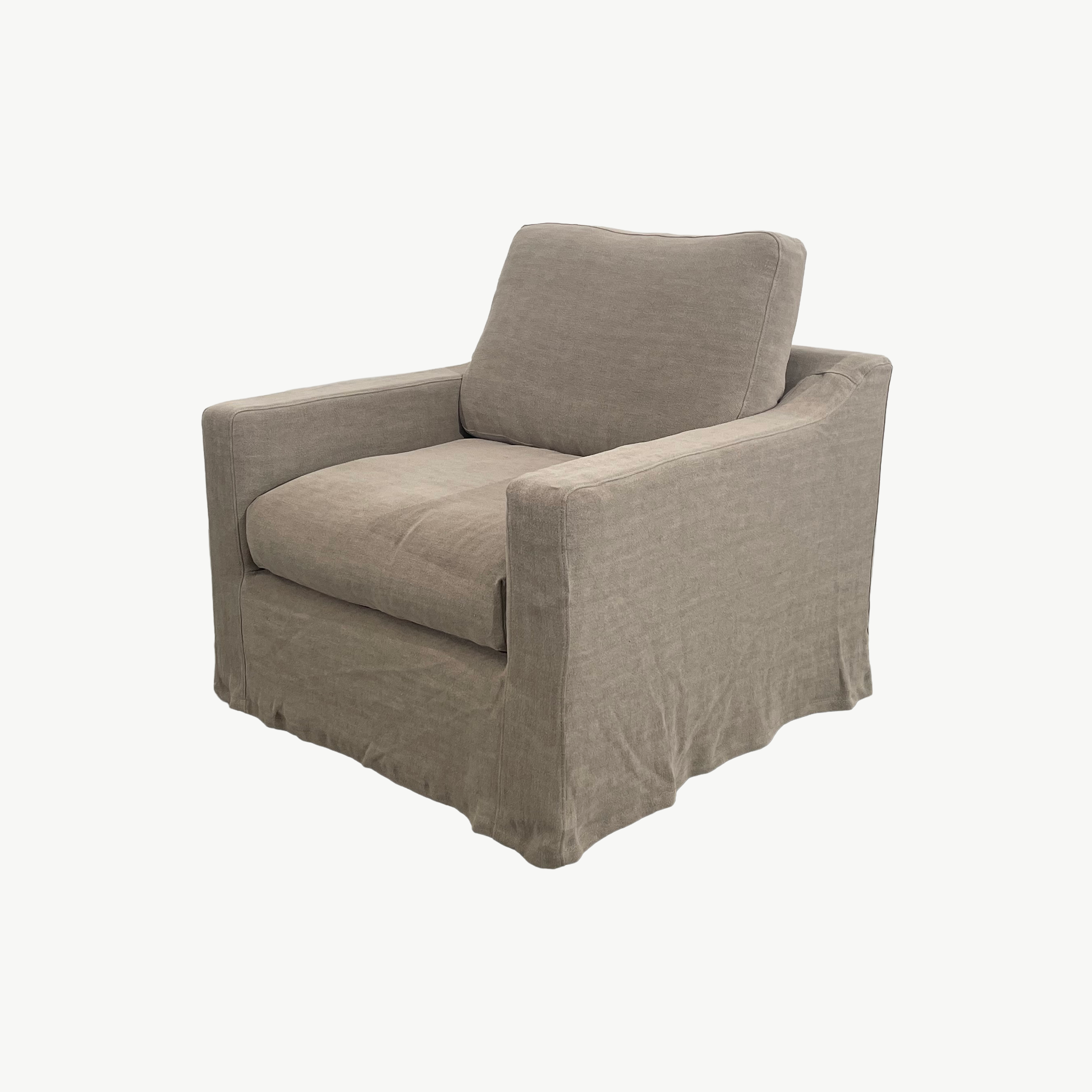 Cannes 100% Linen Slipcover Chair