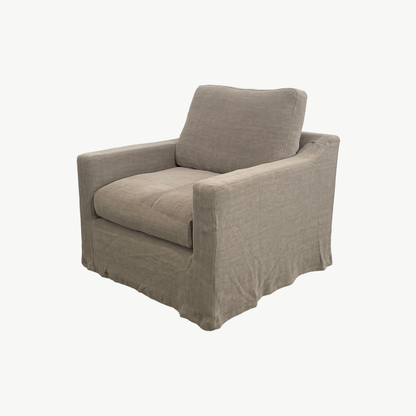 Cannes 100% Linen Slipcover Chair