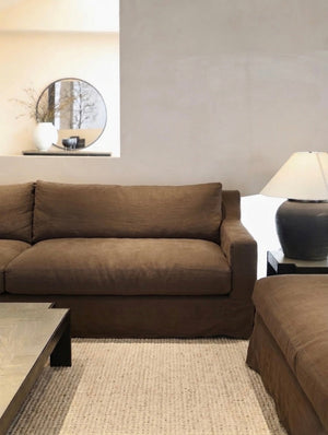 Cannes 100% Linen Slipcover Sofa