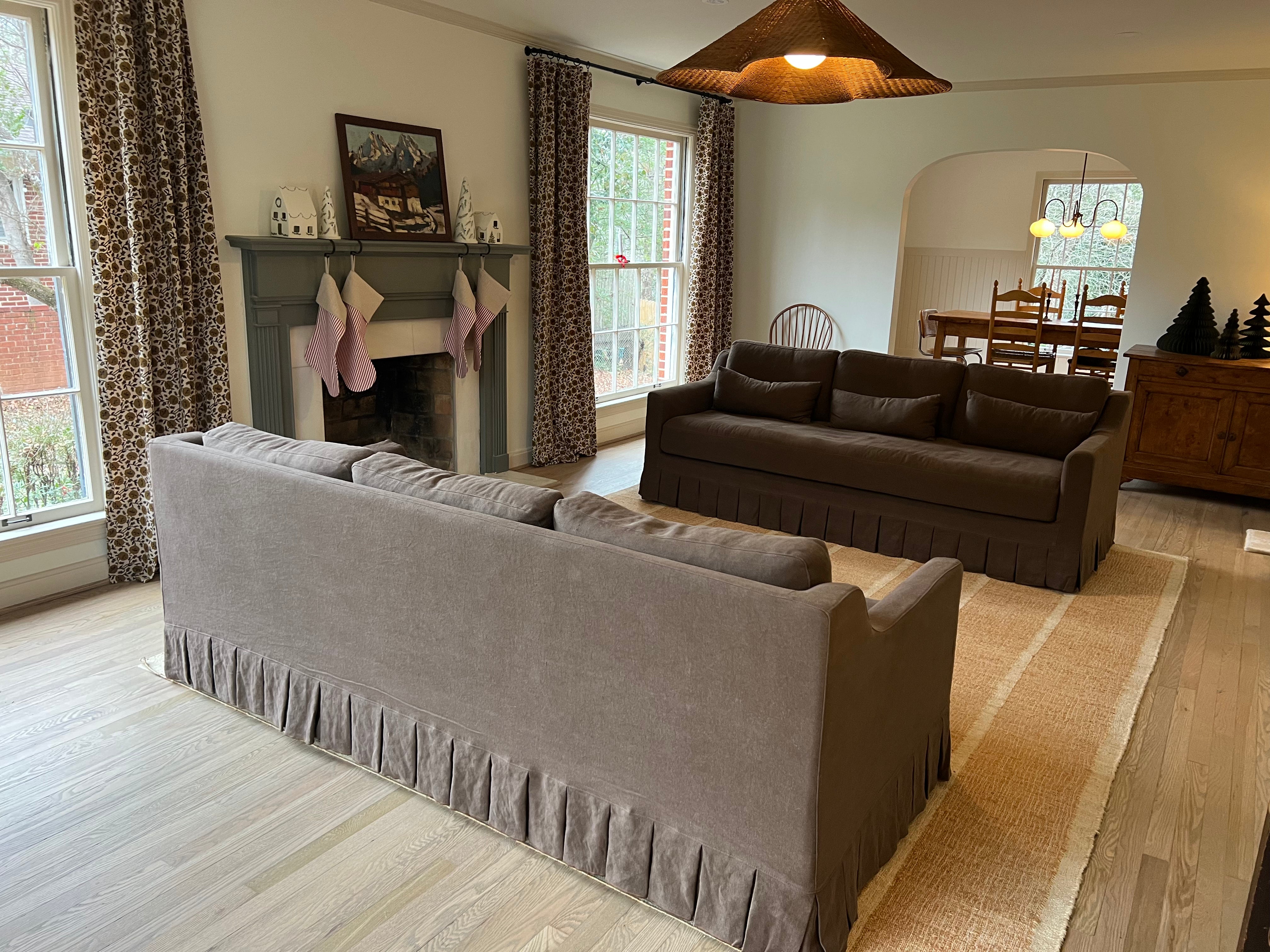 Chloe Linen Pleated Sofa