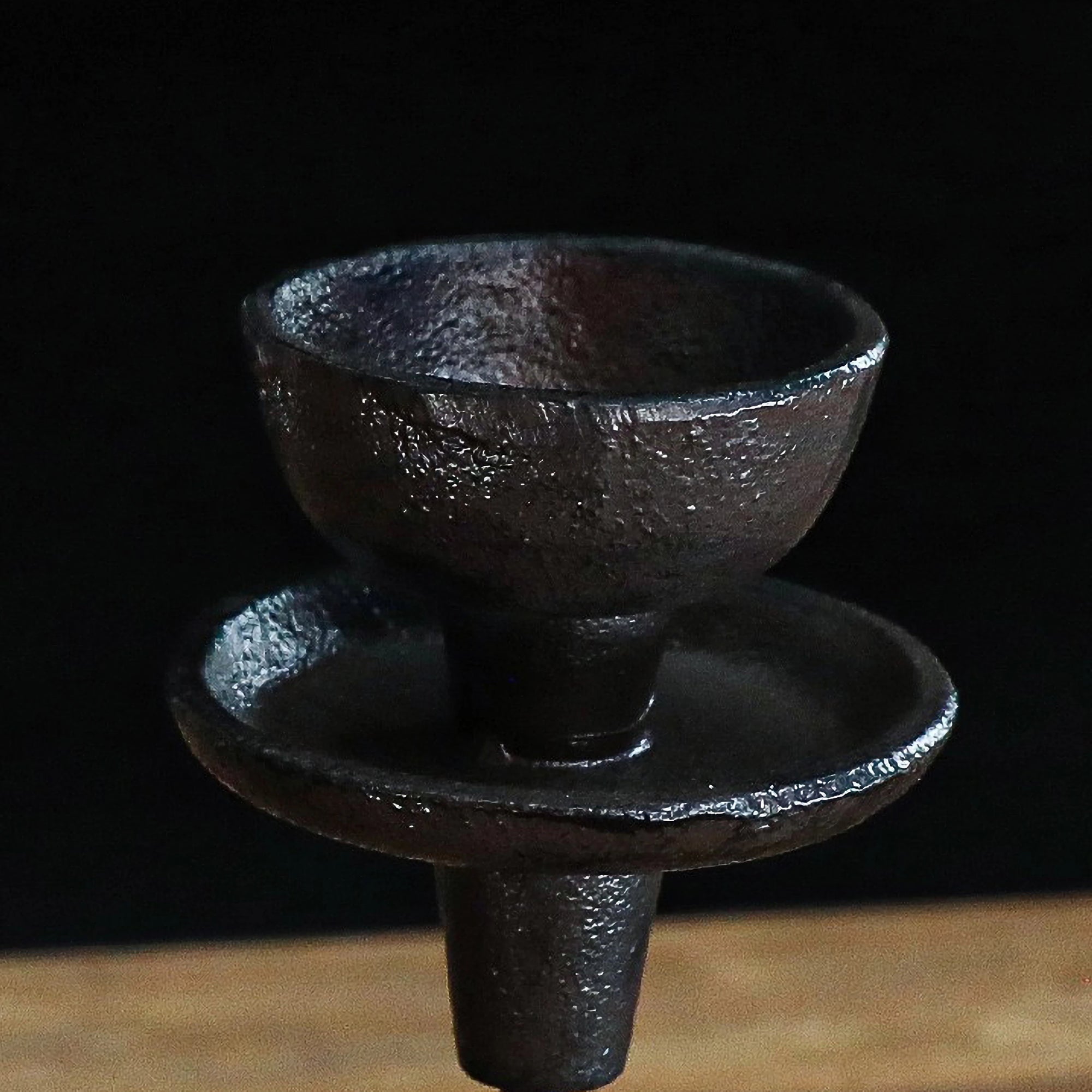 Hand-Forged Iron Candleholder Set