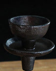 Hand-Forged Iron Candleholder Set