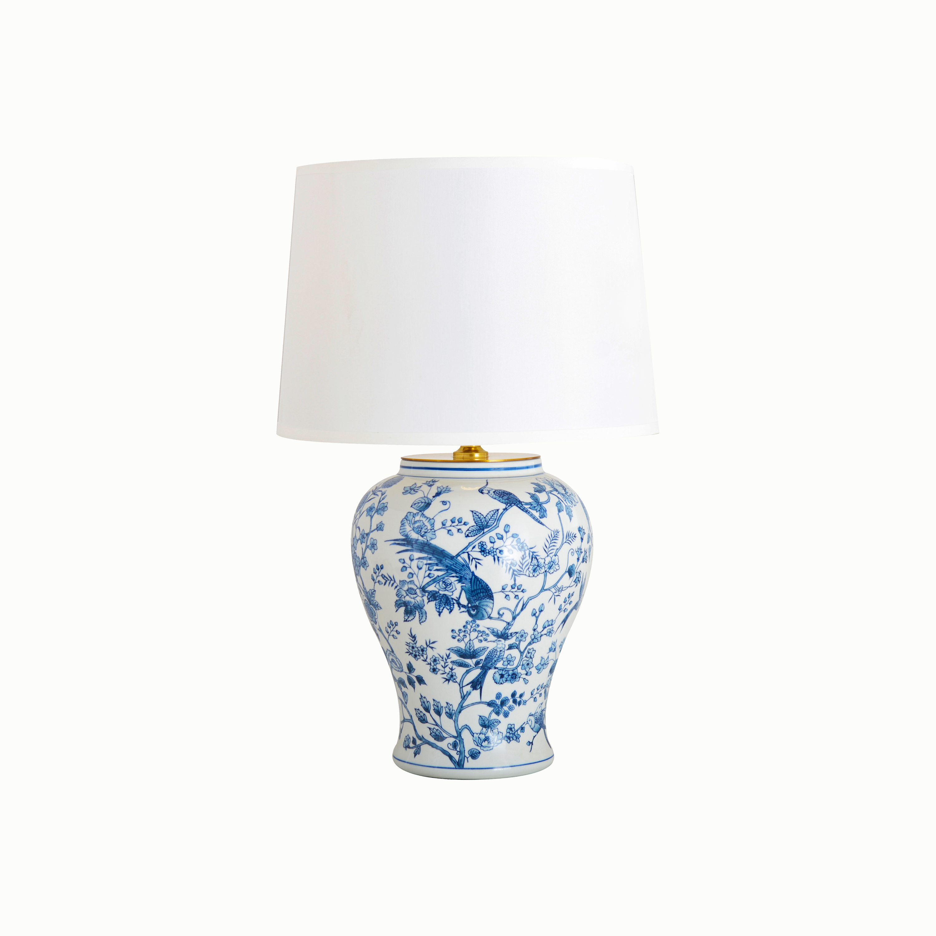 Bird Print Chinoiserie Lamp