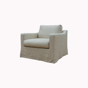 Cannes 100% Linen Slipcover Chair
