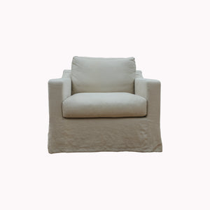 Cannes 100% Linen Slipcover Chair