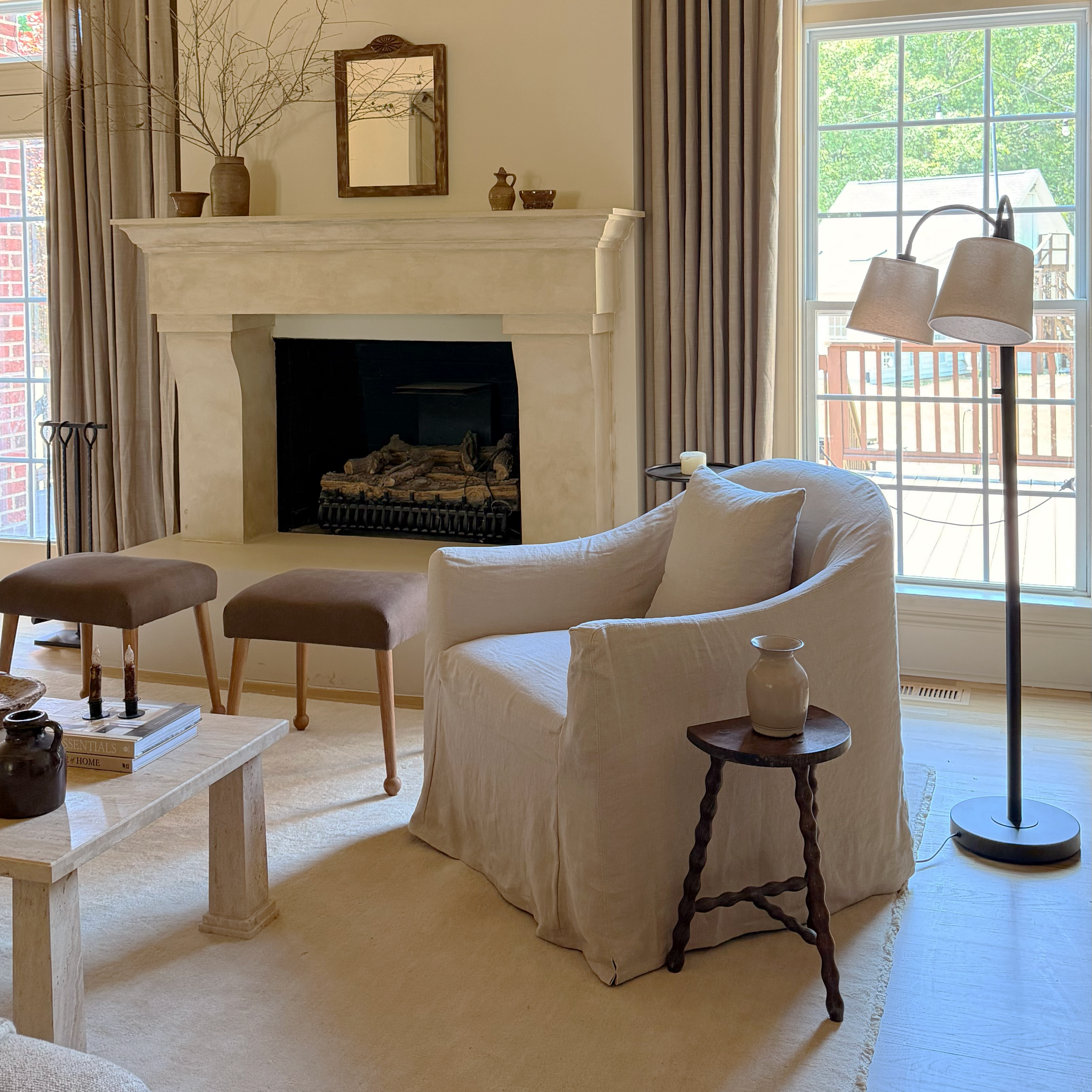 Lola Linen Slipcover Chair