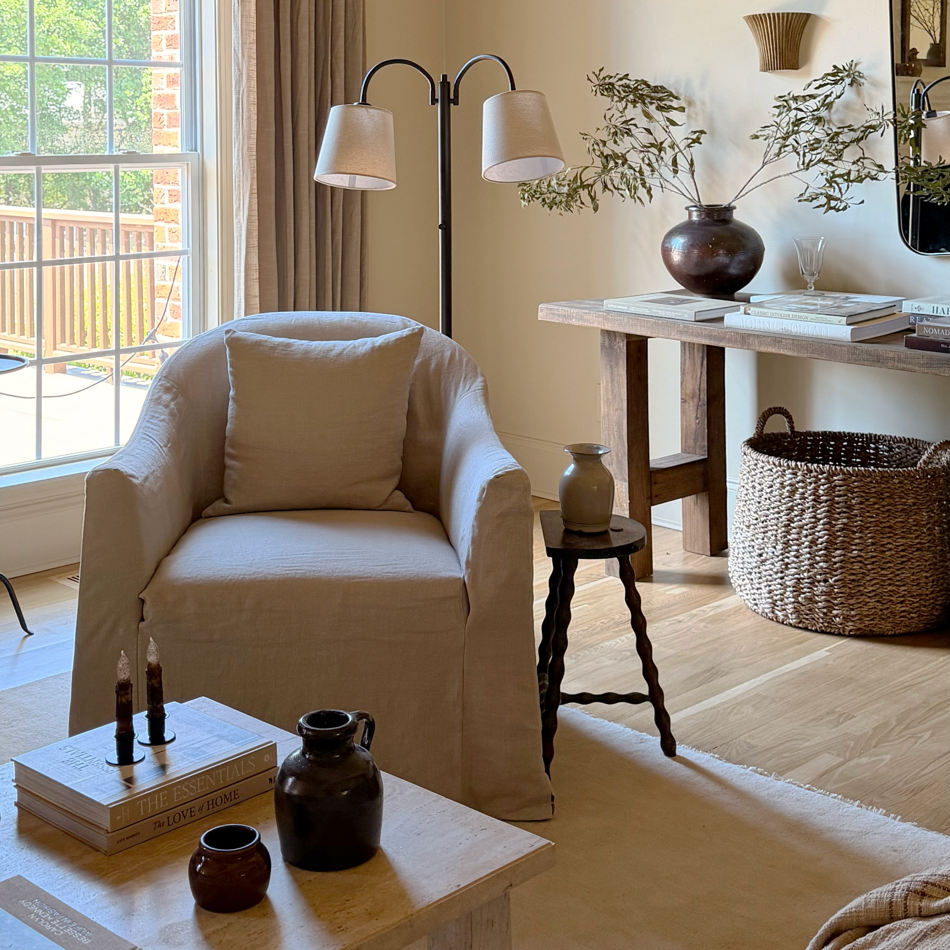 Lola Linen Slipcover Chair