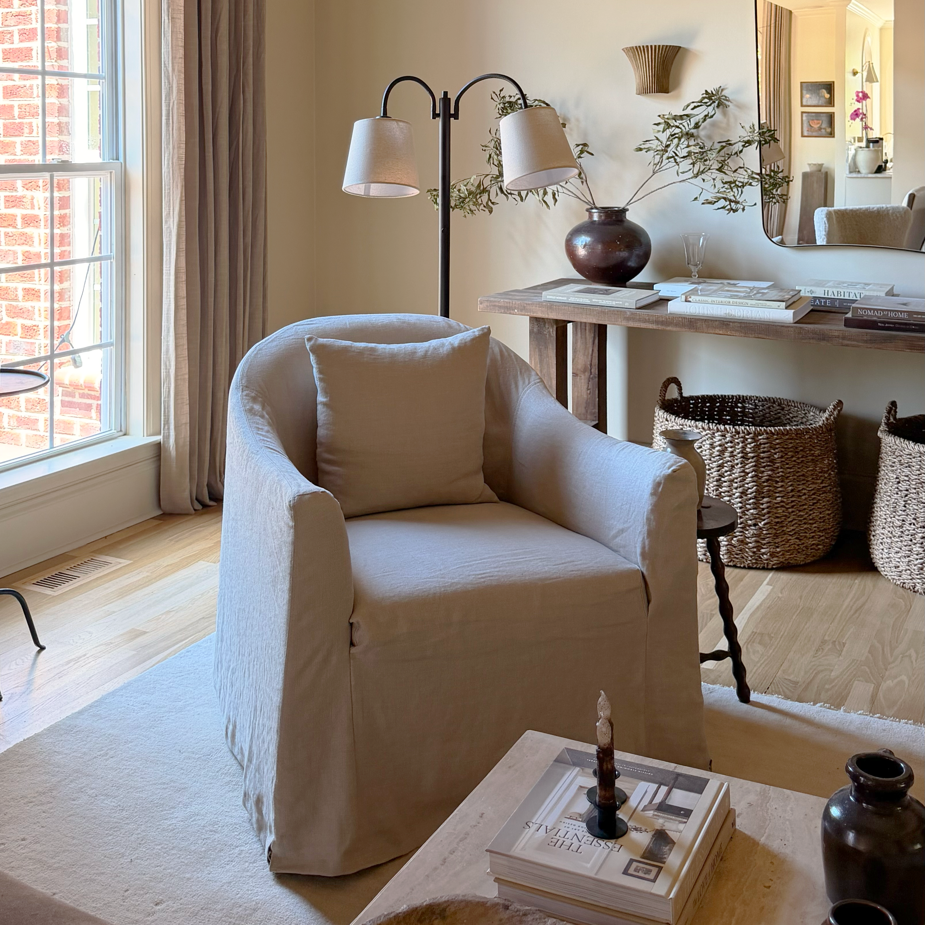 Lola Linen Slipcover Chair