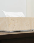 Travertine Tissue Box