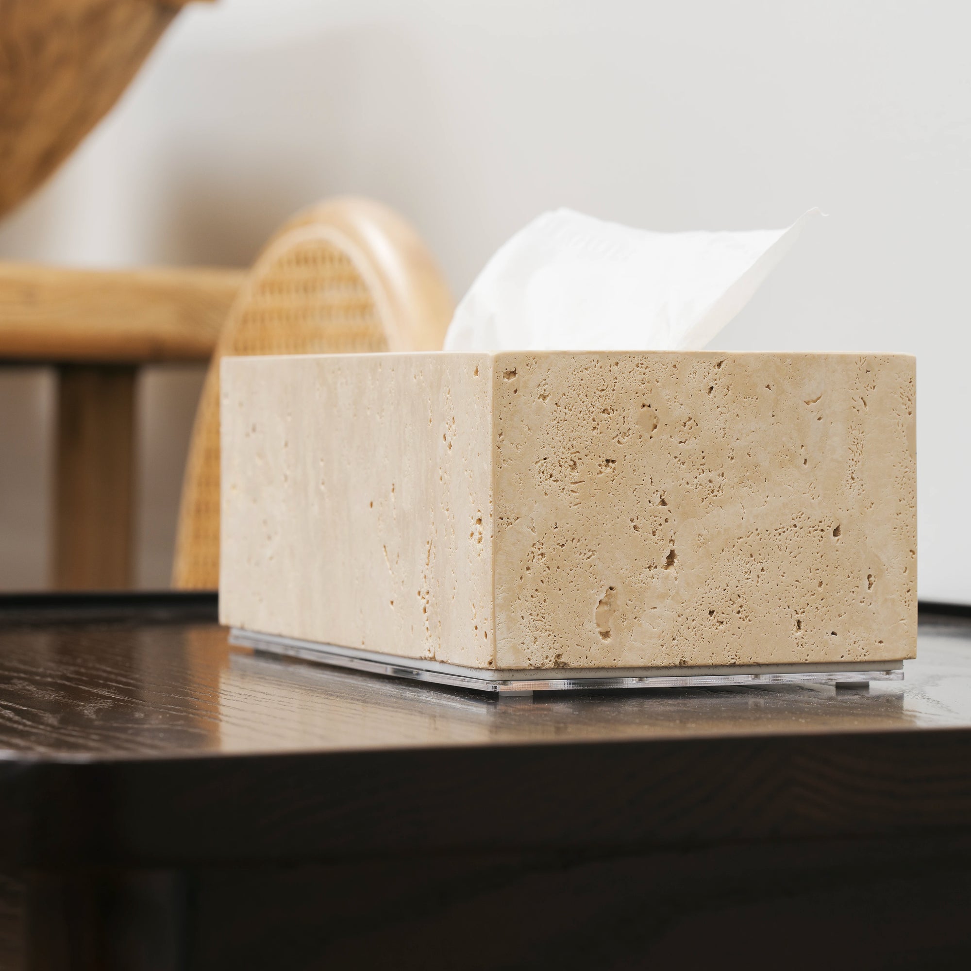 Travertine Tissue Box